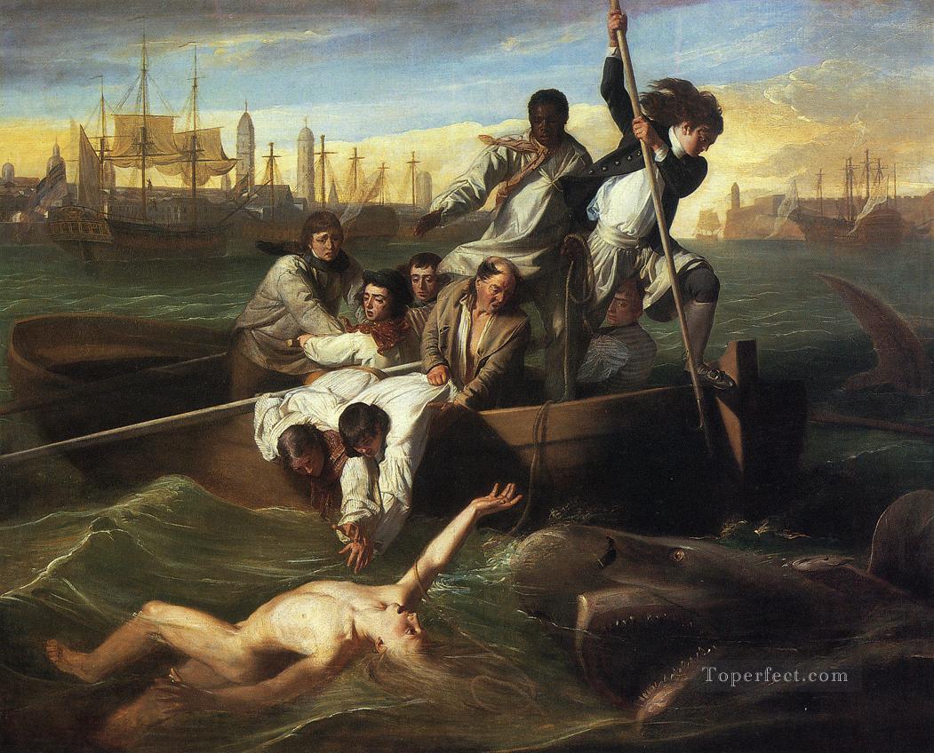 Watson and the Shark colonial New England John Singleton Copley Oil Paintings